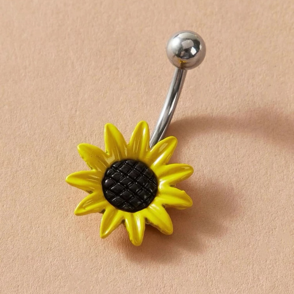 Sunflower Bellybutton Ring